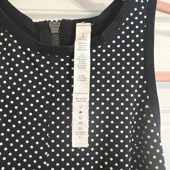 Lululemon black and white polka dot dress - Picture 2 of 4